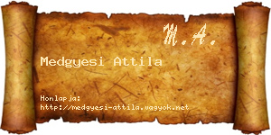 Medgyesi Attila névjegykártya